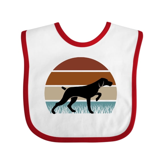 Inktastic Hunting Dog Retro Sunset Boys or Girls Baby Bib