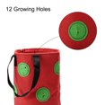 thumbnail image 4 of Unique Bargains 3 Gallon Suspendu Tissu Fraise Grandir Sac avec 12 Trous Rouge Vert 2Pack, 4 of 5