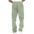 thumbnail image 4 of ZKCCNUK Cargo Pants for Men Solid Casual Multiple Pockets Outdoor Fitness Pants Cargo Pants Trousers Green XXXXL, 4 of 7