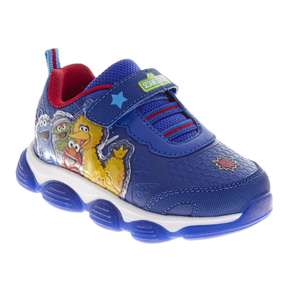 Sesame Street Elmo, Big Bird, Abby, Cookie And Oscar Sneakers. (Toddler Little Kids), Blue, Size: 10