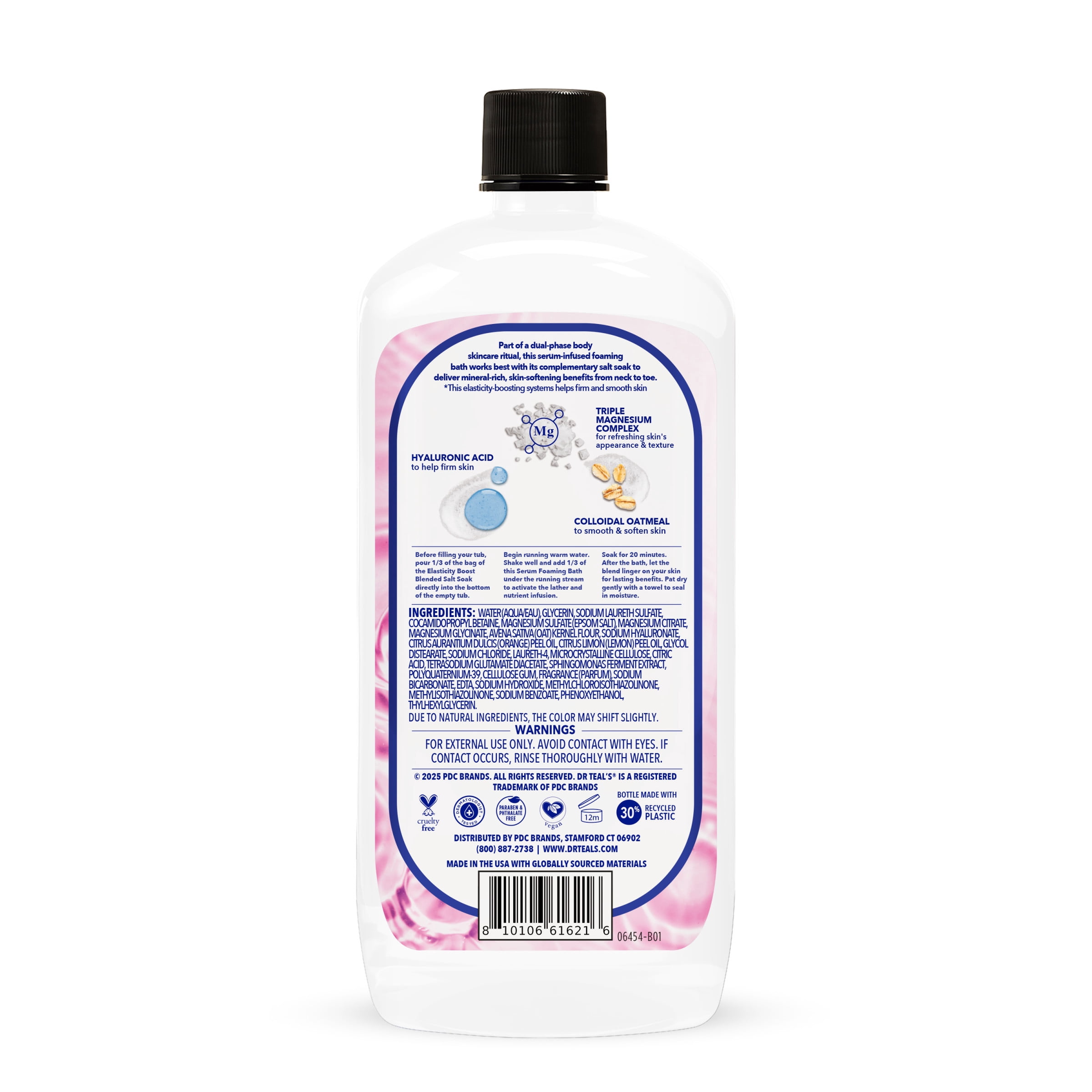 Dr Teal's Skin Renewal Elasticity Boost Foaming Bath Serum, 24 fl oz