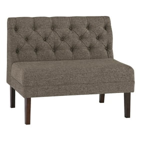 Baxton Studio Owstynn Gray Linen Modern Banquette Bench Walmart Com