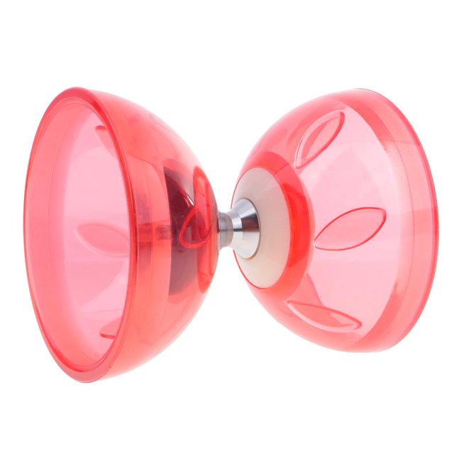 HILABEE Red Professional 3 Bearing Diabolo Handsticks & String Juggling Toys 10.5cm