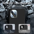 thumbnail image 4 of [5 in 1 for iPhone 11 Pro Case 5.8 inch, with 2 Pack Screen Protector + 2 Pack Camera Lens Protector, Liquid Silicone Slim Shockproof Protective Phone Case [Microfiber Lining] (Black), 4 of 14