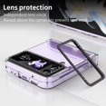 thumbnail image 7 of MonsDirect for 6.7 inch Samsung Galaxy Z Flip 3 5G 2021 Case, Hinge Protection Hard PC Back Shell Anti-Drop Slim Shockproof Full Coverage with Independent Lens Circle for Galaxy Z Flip 3, Clear, 7 of 7