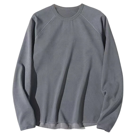 Men's Shirts Lightweight Knit Performance Long Sleeve Shirt for Wicking Athletic Activewear Top for Outdoor Sports and Casual Wear S