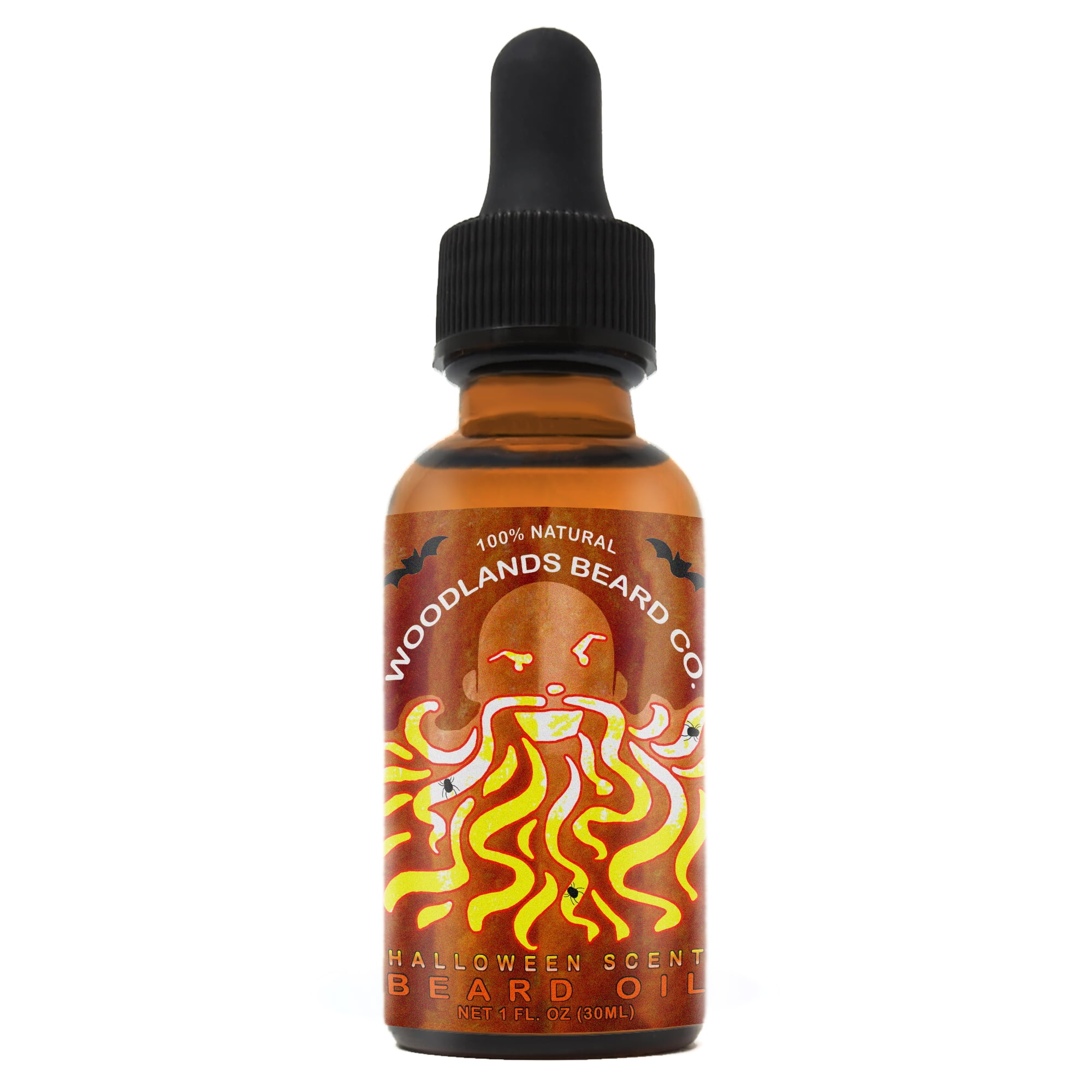 Halloween Scent Beard Oil Scented Like Pumpkin Spice with Nutmeg, Cinnamon, Clove, Cardamom, Orange and Ginger from Woodlands Beard Co. - 1oz