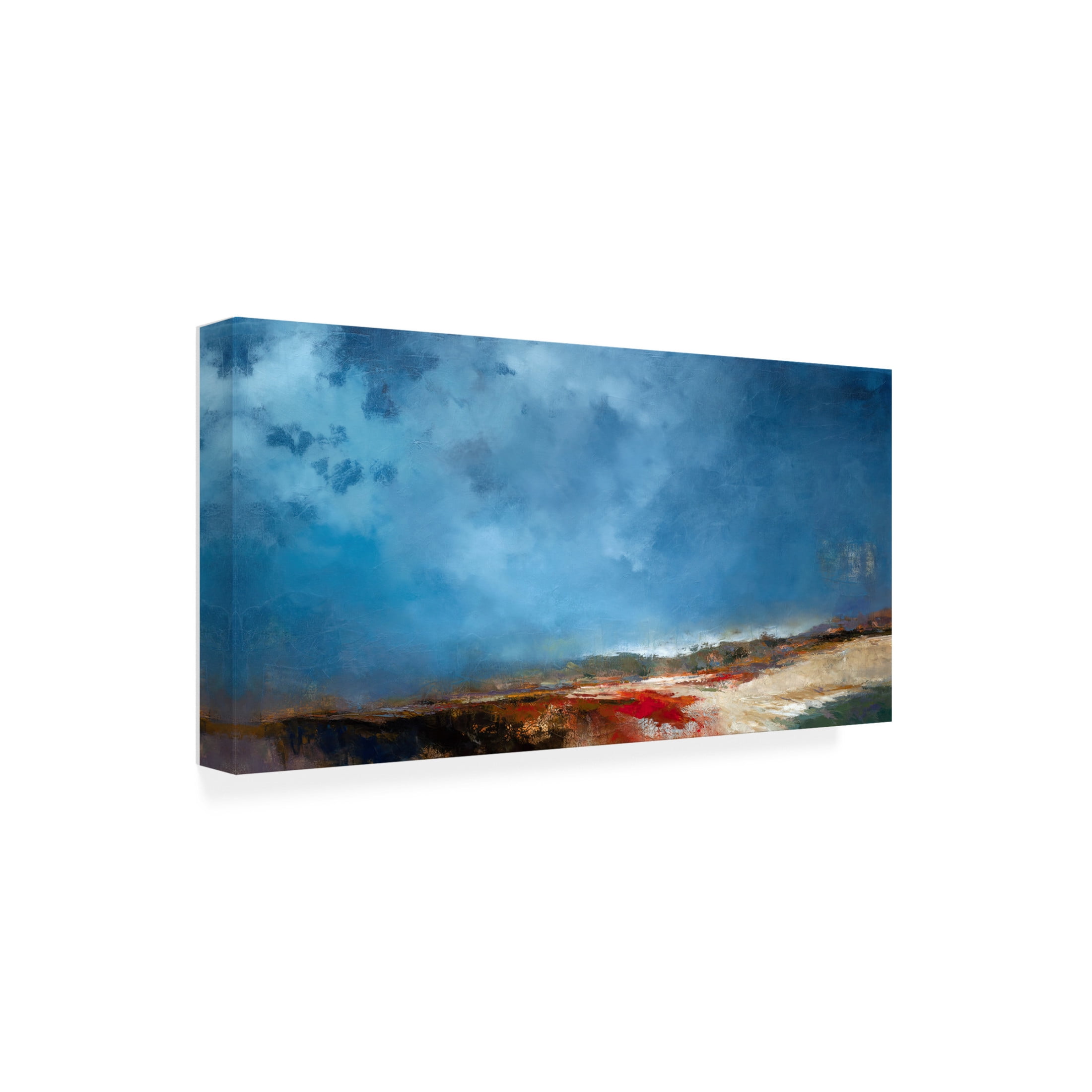 Canvas Wall Art - Patrick Dennis 'Beach Music' Wall Art for Living Room, Bedroom, or Office Décor by Trademark Fine Art - 24 x 12 Inches
