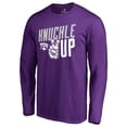 thumbnail image 2 of Men's Purple TCU Horned Frogs Knuckle Up Long Sleeve T-Shirt, 2 of 3