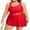 Red, variant on Asoul Plus Size One Piece Swimsuit Swim Dress Mesh Cutout Skirt Bathing Suits Women Side Split Modest Swim Suits