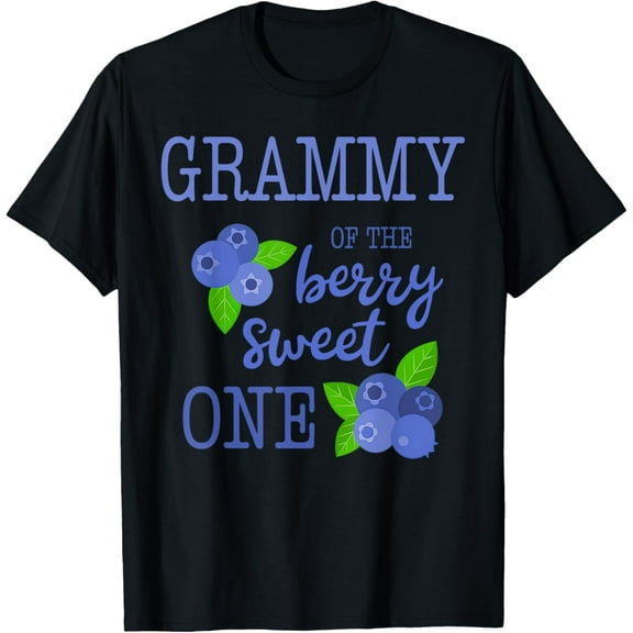 Grammy First Birthday Berry Sweet One Blueberry 1st Bday T-Shirt
