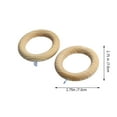 thumbnail image 2 of Mobutofu 2Pack Drapery Rings with Hanging Functionality in Light Brown, 2 of 7