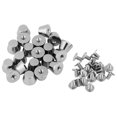 thumbnail image 1 of 20 Sets 10mm x 7mm Flat Head Rivet Studs For Bag Shoes Clothes Decorarion(silver), 1 of 5