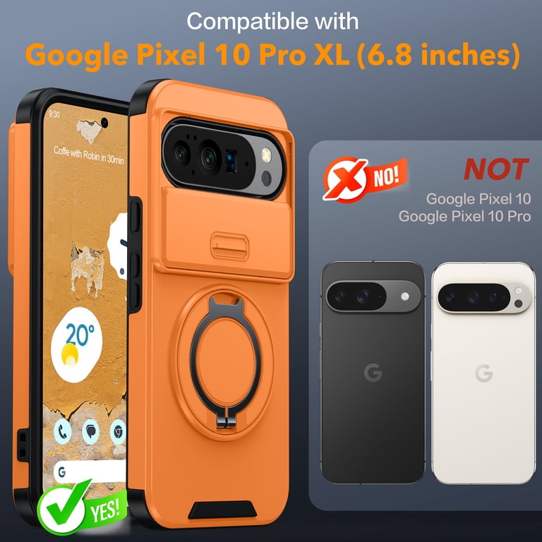 Antshare for Google Pixel 10 Pro XL Case with Stand, Heavy Duty Shockproof Cases with Camera Cover, Phone Case for Google Pixel 10 Pro XL 6.8 Inches