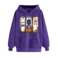 thumbnail image 3 of Craaazy Hoodies For Women Long Sleeve Hooded Sweatshirt Halloween Running Hooded Drawstring Tops With Pockets Gifts For Women, 3 of 5