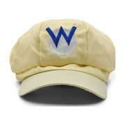 Seekfunning Super Maro Brothers Cosplay Wario W Logo Baseball Hat(Adult size: Adjustable)