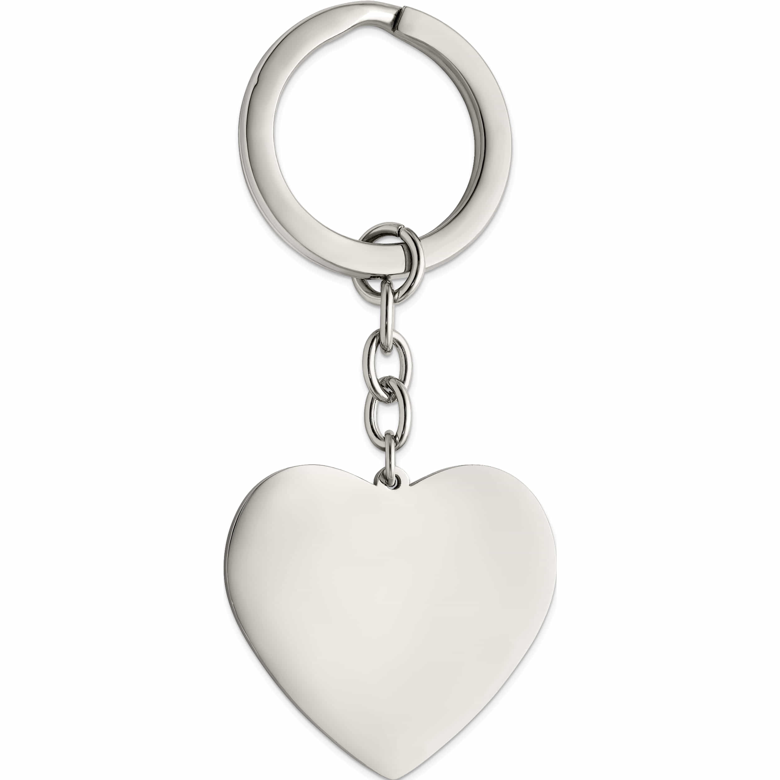 Stainless Steel Polished Heart Key Ring Made In China -Jewelry By Sweet Pea
