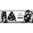 thumbnail image 4 of Pantalones deportivos holgados con cintura alta y cordón con estampado causal para mujer con bolsillos, 4 of 5
