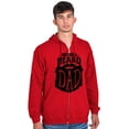 thumbnail image 5 of Big Bad Beard Dad Fathers Day Gift Men Big & Tall Zip Hoodie Brisco Brands 2X, 5 of 6