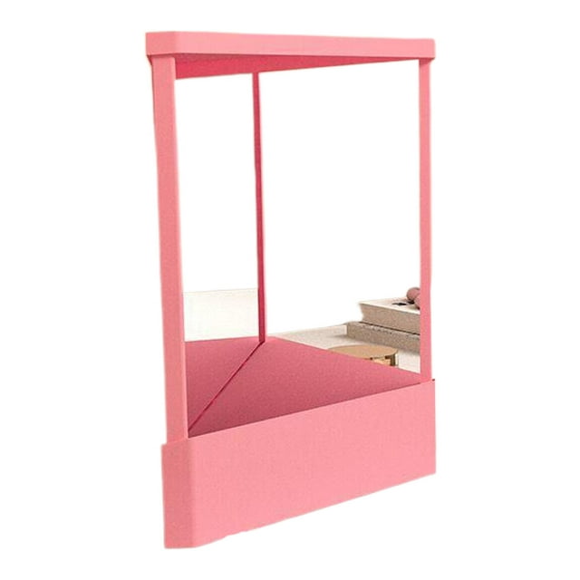 relayinert Image Réelle Miroir Non Inversé Reflection Claire pour Maquilleurs Coupes de Cheveux et Beauté Rose 14*17cm