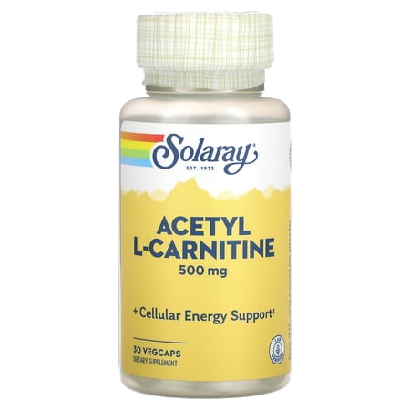 Solaray Acetyl L-Carnitine 500 MG Capsules, 30 Ct