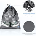 thumbnail image 4 of 7 Pack Portable Travel Shoe Bag, Waterproof Shoe Bag for Gym,Travel,Space-saving Dust-proof Storage Bag with Rope for Men and Women Grey, 4 of 5