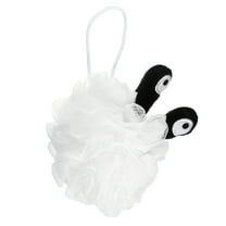 Unique Bargains 1 Pc Cartoon Bath Shower Loofah Sponge Body Puffs for Bathroom 5.51"x4.72" White