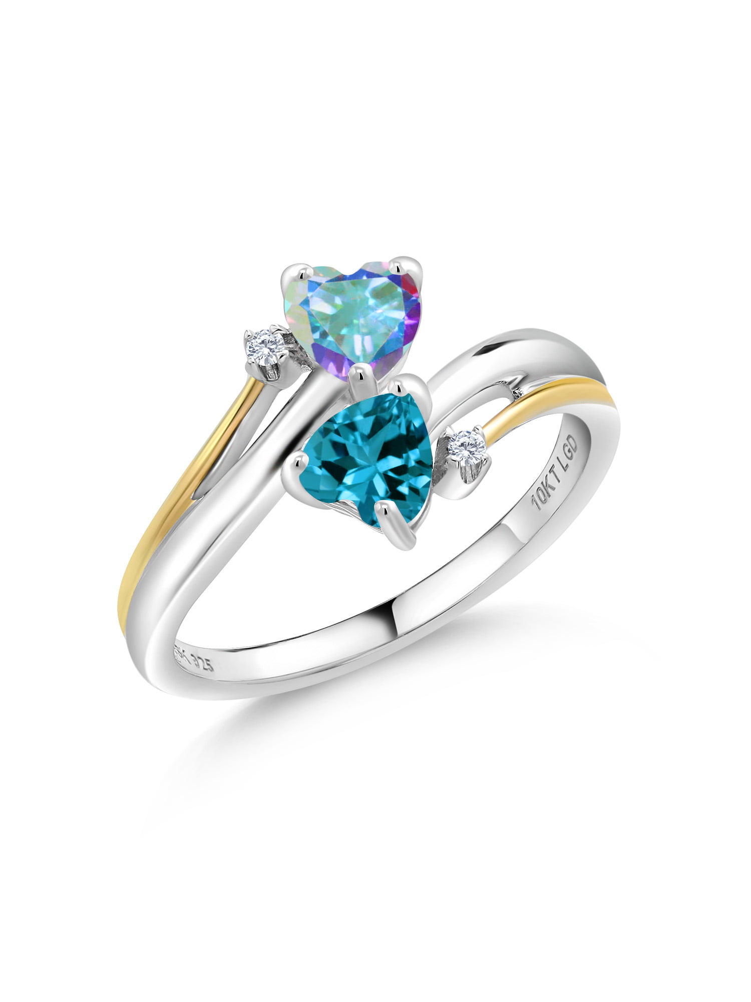 Lab Created Mystic Topaz 925 Sterling Silver Handmade Certified Mystic Topaz Stone Engagement Gift Ring