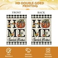 thumbnail image 5 of Fall Pumpkin House Flag 28x40 Inch Double Sided Fall Autumn Thanksgiving Day Home Sweet Home Large Garden Flag Burlap for Yard Porch Patio Outdoor Outside Decor, 5 of 6
