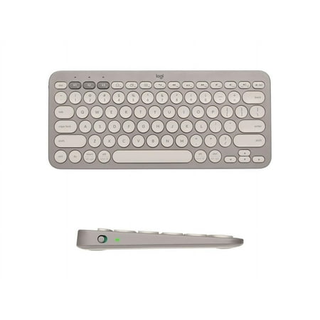 Logitech - K380 TKL Wireless Scissor Keyboard for PC, Laptop, Windows, Mac, Android, iPad OS, Apple TV - Sand