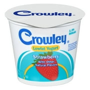 Crowley Low Fat Wild Strawberry Yogurt, 6 Oz.