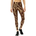 thumbnail image 1 of Leggings con estampado de cintura alta para mujer Pantalones de yoga con estampado de serpiente de cuerpo entero - Marrón, 1 of 6