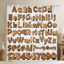 Castle Fairy Personalized Initial Alphabet Blackout Curtains Set of 2 (52x84 Each) for Teens Women Men,Rustic Number Window Curtains,Retro Vintage Curtains and Drapes,Microfiber Bedroom Decor