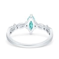 thumbnail image 3 of Infinity Twisted Marquise Ring Paraiba Tourmaline CZ 925 Sterling Silver Size 7, 3 of 6