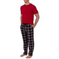 thumbnail image 5 of Fruit Of The Loom Men’s Short Sleeve Crewneck Top and Fleece Pajama Pants Set, 5 of 5