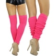 thumbnail image 4 of ToBeInStyle Women's Knit Long Iconic 80s Acrylic Leg Warmers - Hot Pink - One Size, 4 of 6