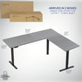thumbnail image 5 of VIVO Gray / Black Electric 75" x 63" Corner Standing Desk, L-Shaped Workstation, 5 of 7