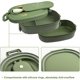 thumbnail image 3 of 2-Layer Lunch Box: 1550ml Bento Box with 3-Compartments Cutlery Set - BPA-Free Plastic Compartment Lunch Box, 3 of 4