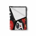 thumbnail image 2 of Dia de los Muertos Soft Flannel Fleece Throw Blanket, Day of the Dead Sugar Skull Boy and Girl, Cozy Plush for Indoor and Outdoor Use, 60" x 80", Grey Vermilion, by Ambesonne, 2 of 6
