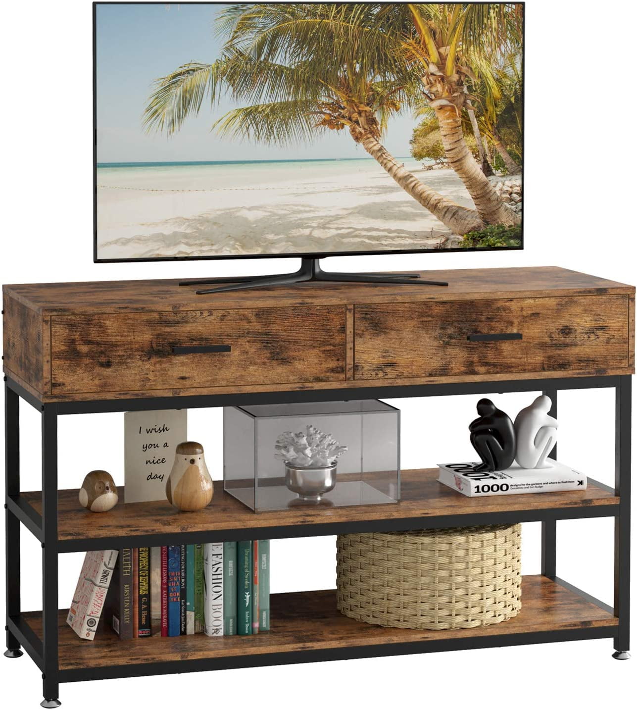 IRONCK TV Stand for 55 Inch TV with Drawers, Entertainment Center TV