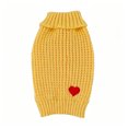 thumbnail image 6 of Zynoxe Small Dog Sweater Warm Comfy Knit Ribbed Winter Sweaters Solid Color Turtleneck Love Heart Print Winter Clothes, 6 of 6
