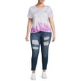 thumbnail image 2 of Dollhouse Womens Junior Plus Destructed Skinny, 2 of 5