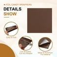 thumbnail image 3 of Uxcell Foil Candy Wrapper, Chocolate Wrapping Paper for Homemade Caramel DIY Candies Decoration Chocolate Cake Packaging Coffee 5x5 Inch, 3 of 6