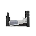 thumbnail image 5 of Lavish Modern Style King Bed with Fireplace and TV Stand made with Wood- Black, 5 of 5