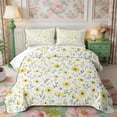thumbnail image 2 of Manfei Cottagecore Blossom Quilt King 3 Pieces,Vintage Flowers Leaves King Coverlet Set,1 Bedspread and 2 Pillowcases, 2 of 7