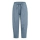 thumbnail image 4 of Pantalones harem casuales con cintura elástica y cordón para mujer - Poliéster, tallas grandes, 4 of 6