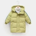 thumbnail image 2 of Povozer Girls' Puffer Jacket Soft Fleece Lined Warm Hooded Winter Coat(Green,5-6Y), 2 of 6