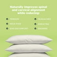 thumbnail image 5 of Kapok Bed Pillow Eco-Friendly Organic Cotton Fabric Luxurious Sleeping Pillows with Zipper, Made in USA - 14" X 20", 5 of 7