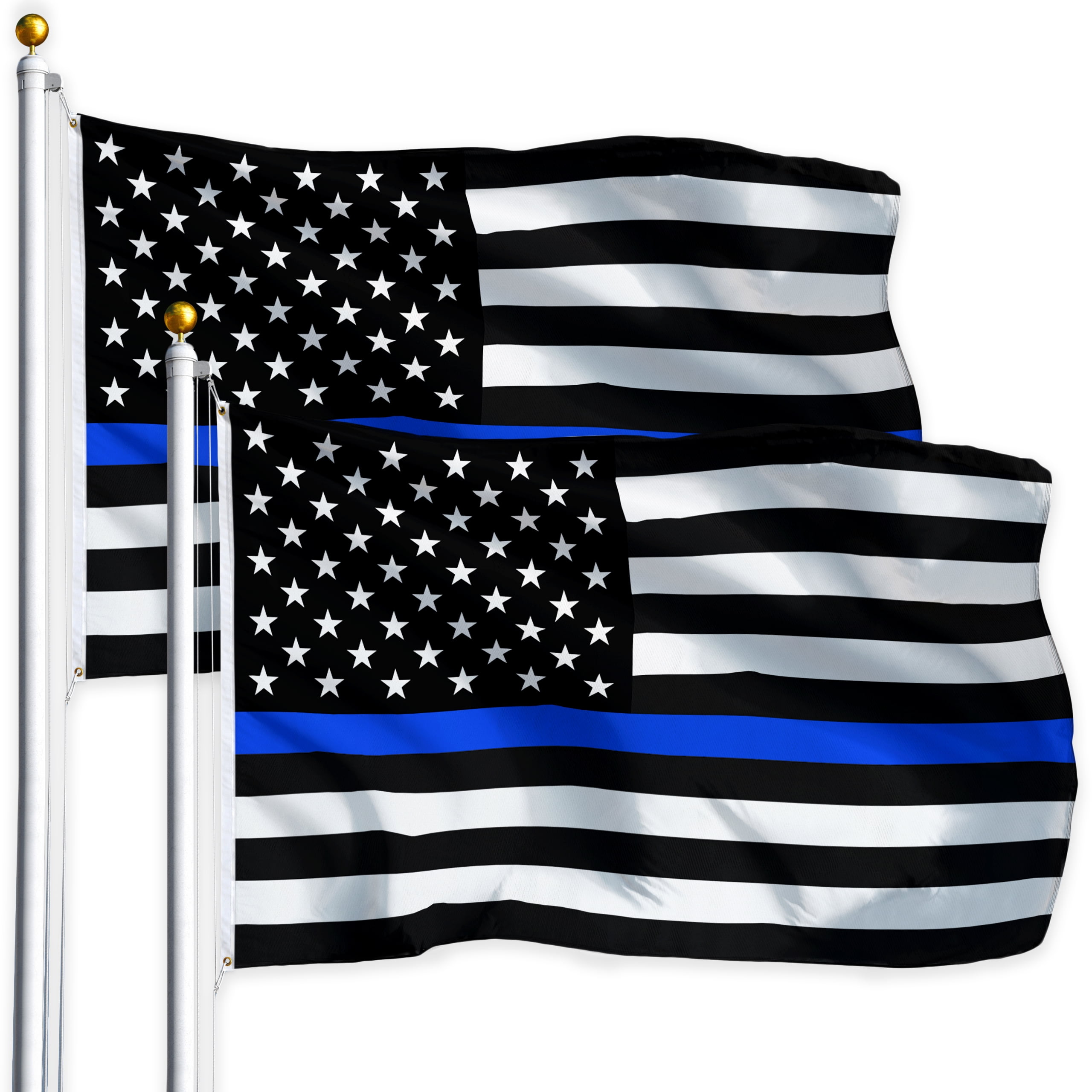 USA Thin Blue Line Police Memorial Premium Rough Tex Nylon 2x3 2'x3' Flag