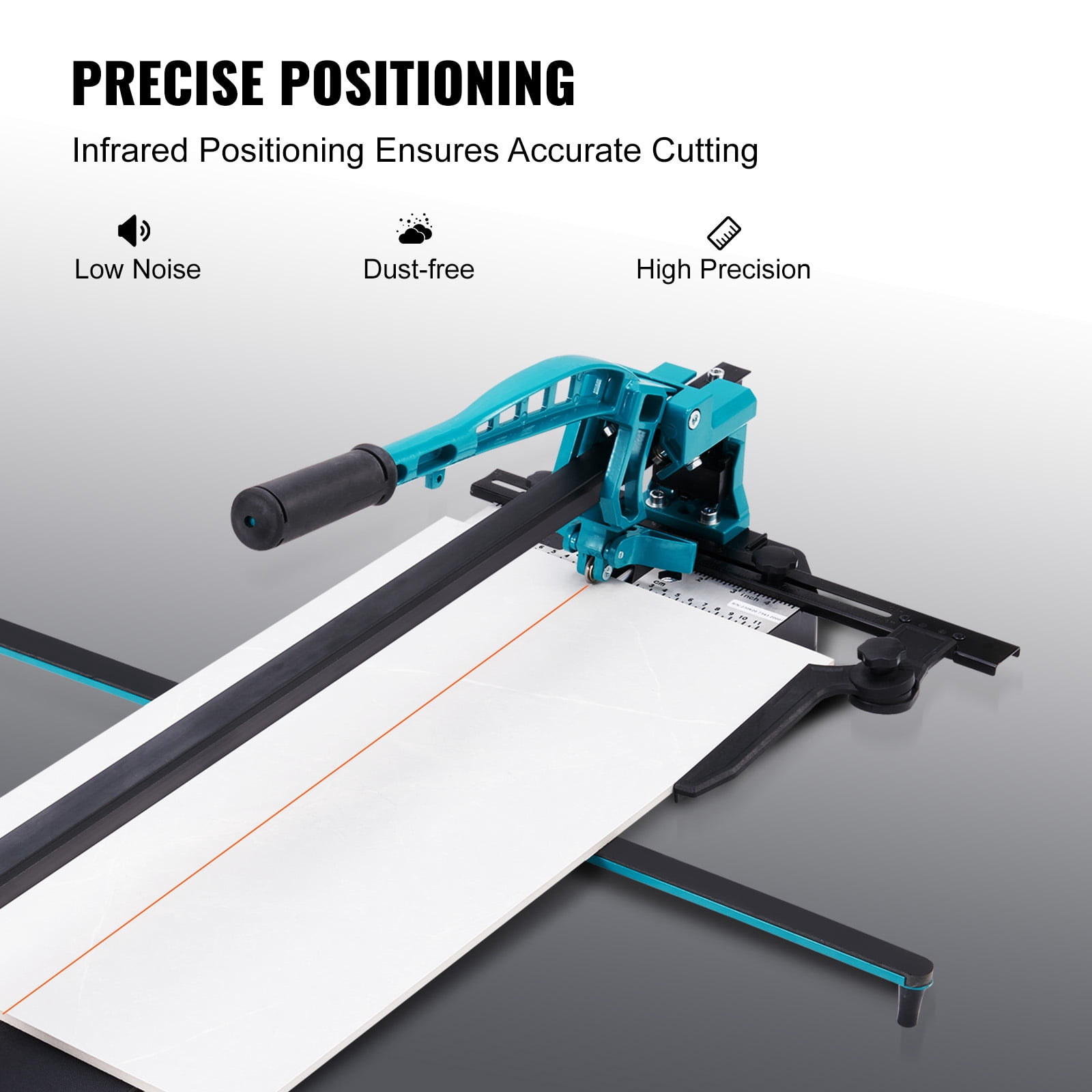 KFFKFF Manual Tile Cutter Cutting Machine 32" with Infrared for Porcelain Ceramic